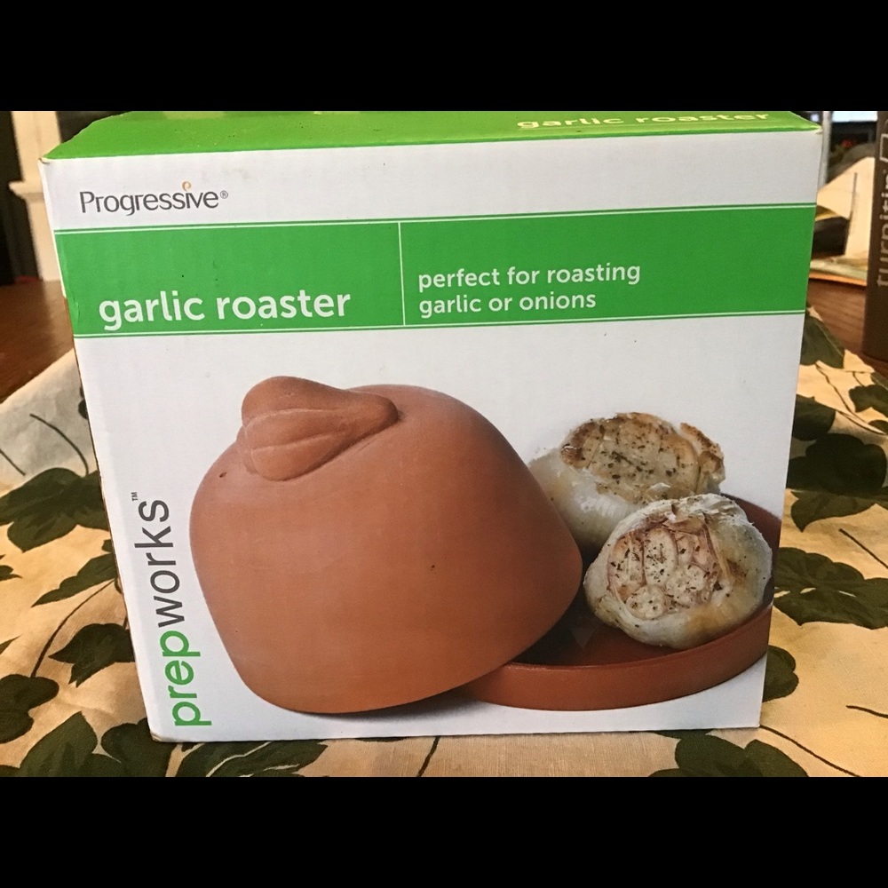 Terra cotta garlic roaster, brand new!